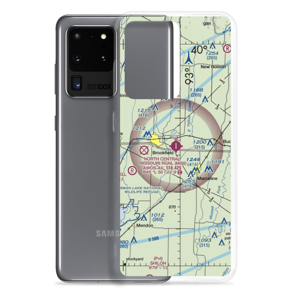 North Central Missouri Regional Airport (MO8) VFR Sectional Samsung Case Samsung Galaxy S20 Ultra model shown