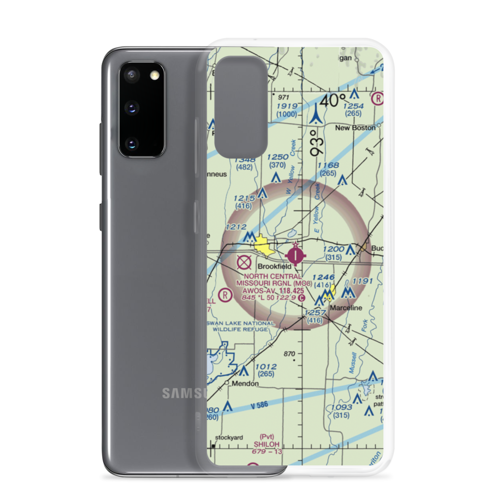 North Central Missouri Regional Airport (MO8) VFR Sectional Samsung Case Samsung Galaxy S20 model shown