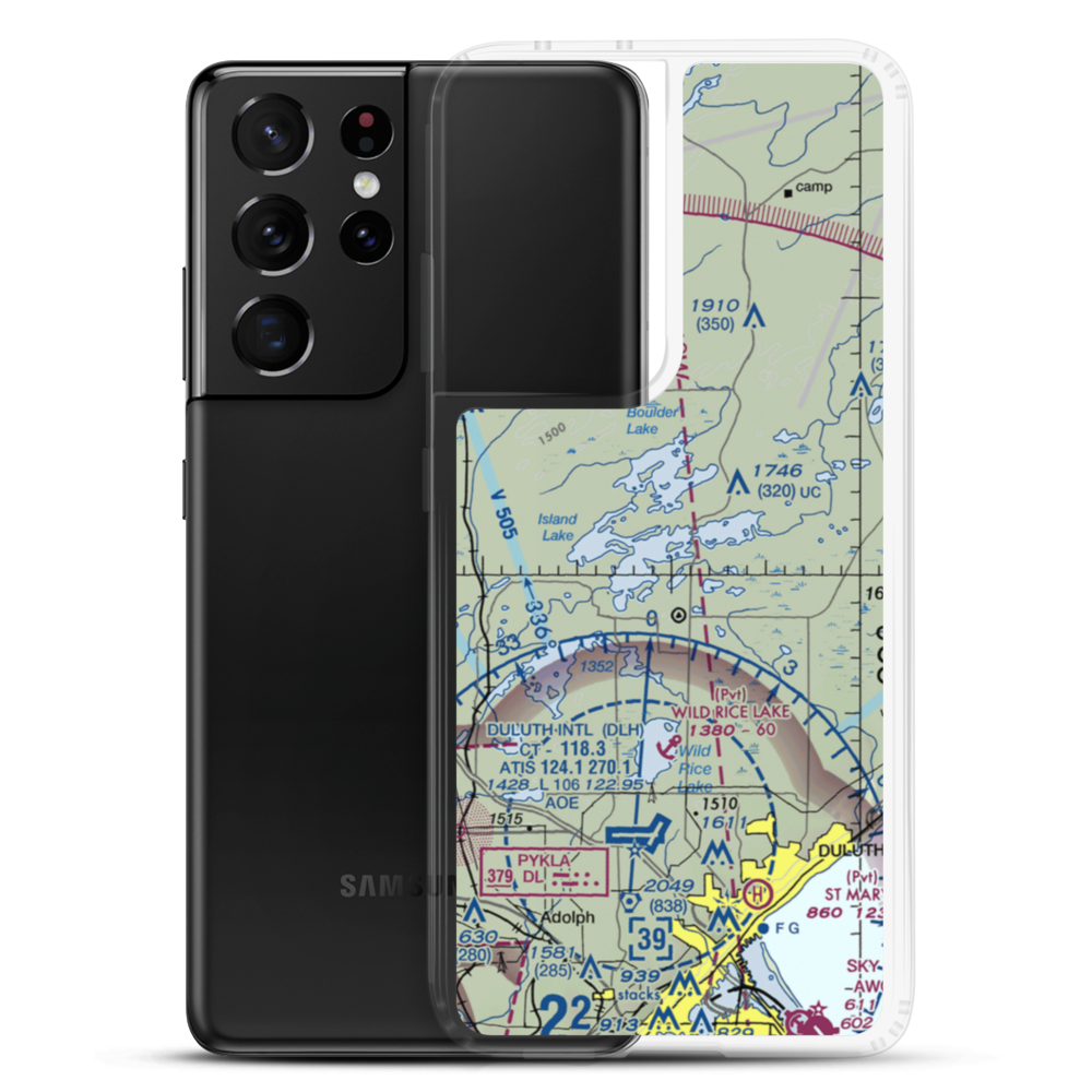 North Country Seaplane Base (9M0) VFR Sectional Samsung Case Samsung Galaxy S21 Ultra model shown