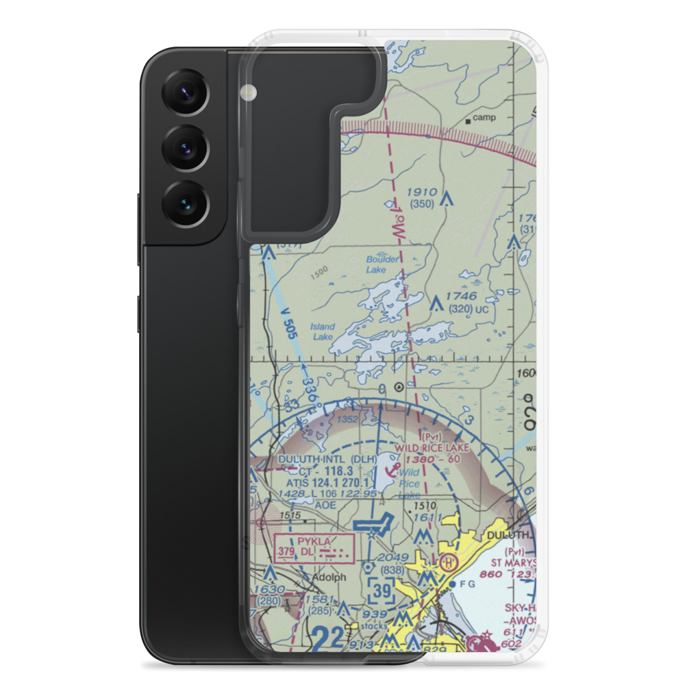 North Country Seaplane Base (9M0) VFR Sectional Samsung Case Samsung Galaxy S22 Plus model shown