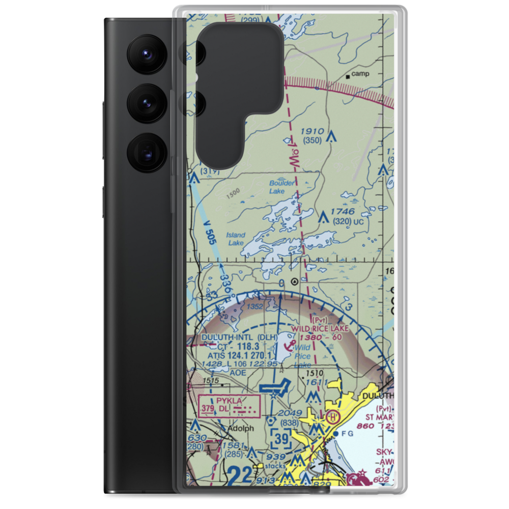 North Country Seaplane Base (9M0) VFR Sectional Samsung Case Samsung Galaxy S22 Ultra model shown