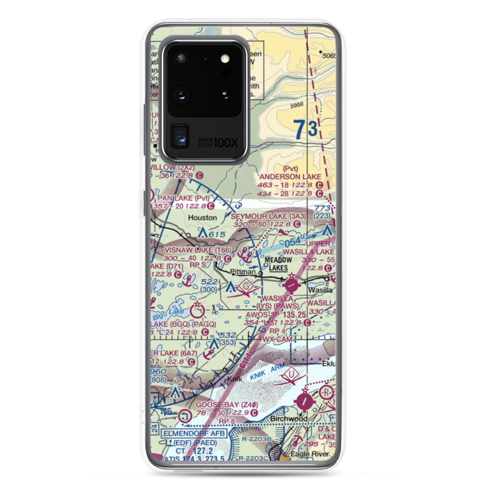 North Cubs Strip Airport (8AK8) VFR Sectional Samsung Case Samsung Galaxy S20 Ultra model shown