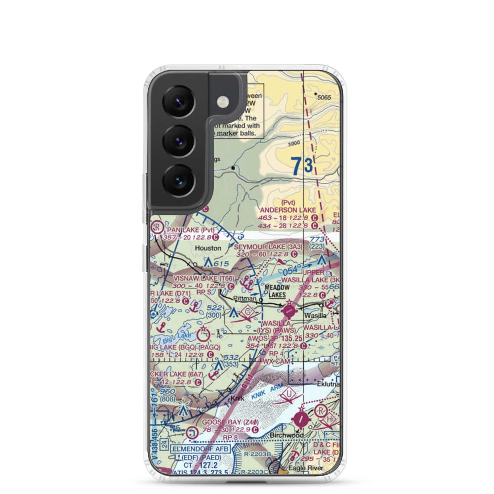 North Cubs Strip Airport (8AK8) VFR Sectional Samsung Case Samsung Galaxy S22 model shown