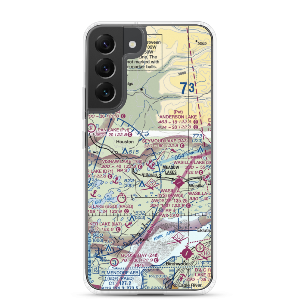 North Cubs Strip Airport (8AK8) VFR Sectional Samsung Case Samsung Galaxy S22 Plus model shown