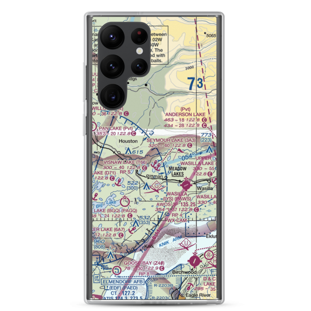 North Cubs Strip Airport (8AK8) VFR Sectional Samsung Case Samsung Galaxy S22 Ultra model shown