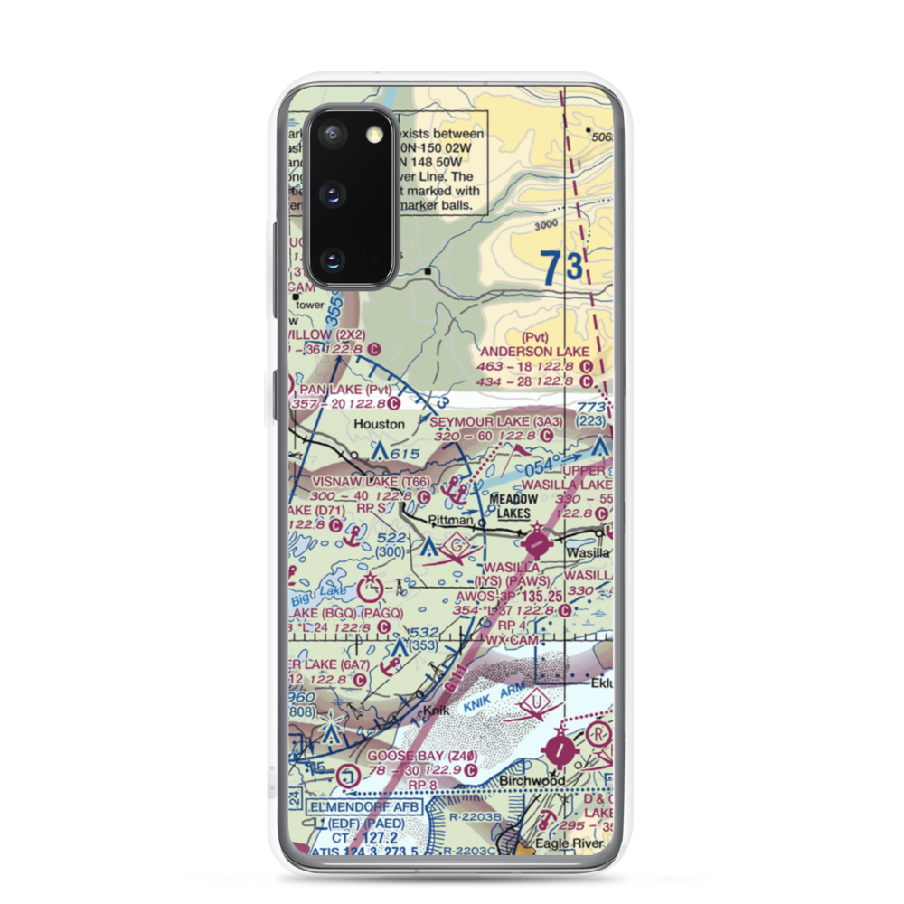 North Cubs Strip Airport (8AK8) VFR Sectional Samsung Case Samsung Galaxy S20 model shown