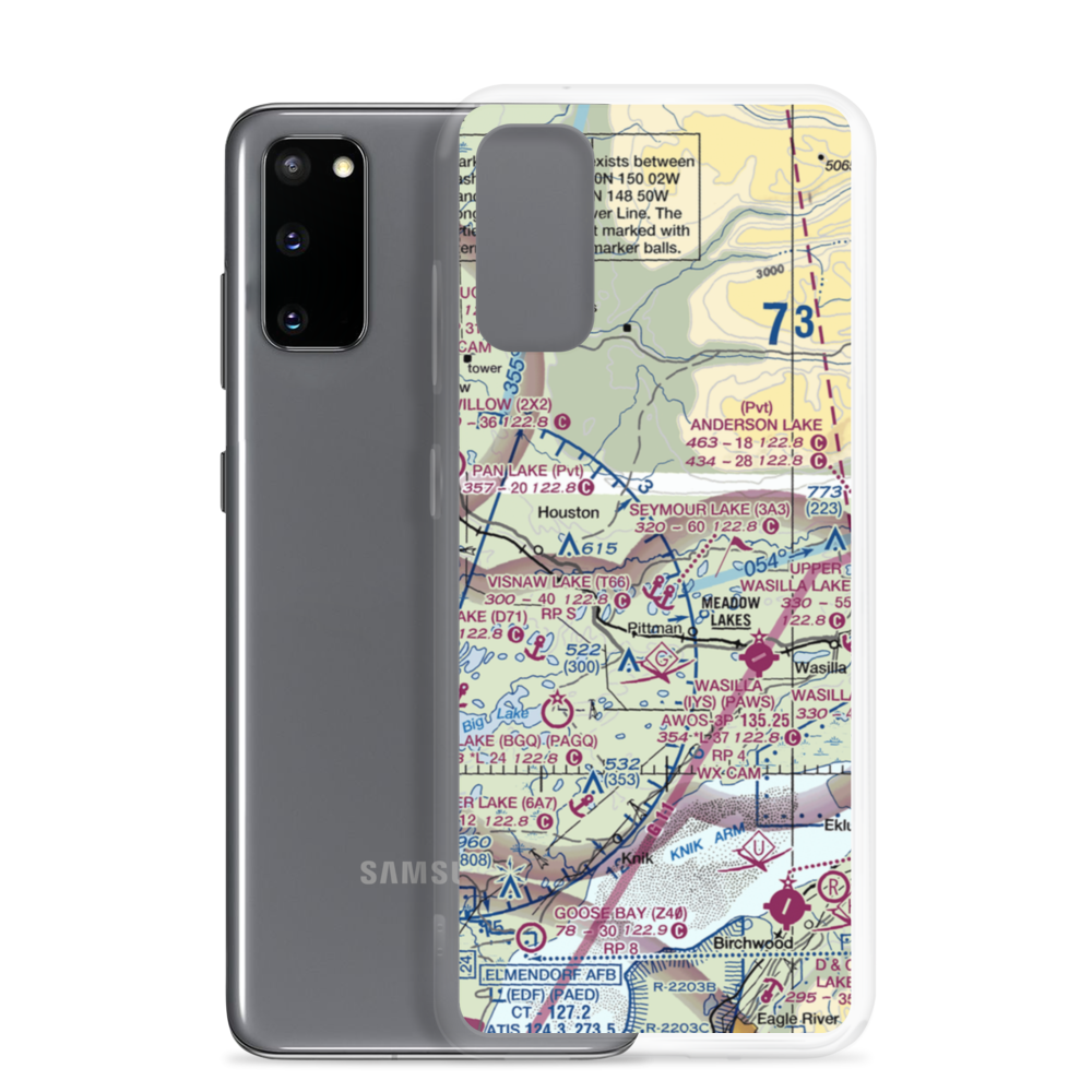 North Cubs Strip Airport (8AK8) VFR Sectional Samsung Case Samsung Galaxy S20 model shown
