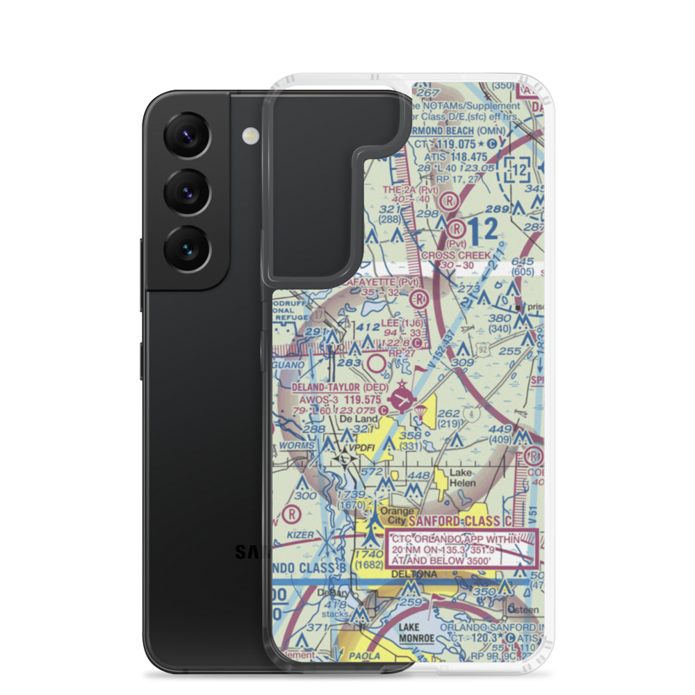 North Exuma Airport (85FA) VFR Sectional Samsung Case Samsung Galaxy S22 model shown