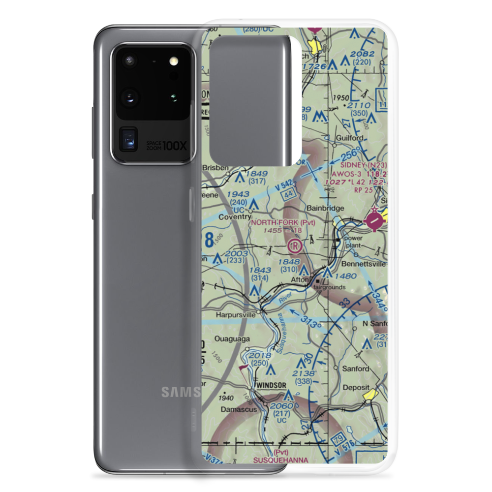 North Fork Airport (8NY3) VFR Sectional Samsung Case Samsung Galaxy S20 Ultra model shown