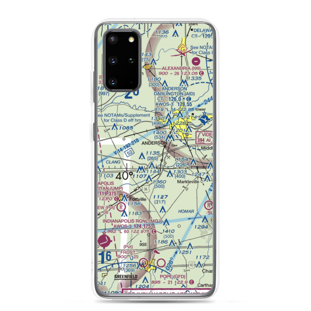 North Lakeland Airport (IN31) VFR Sectional Samsung Case Samsung Galaxy S20 Plus model shown
