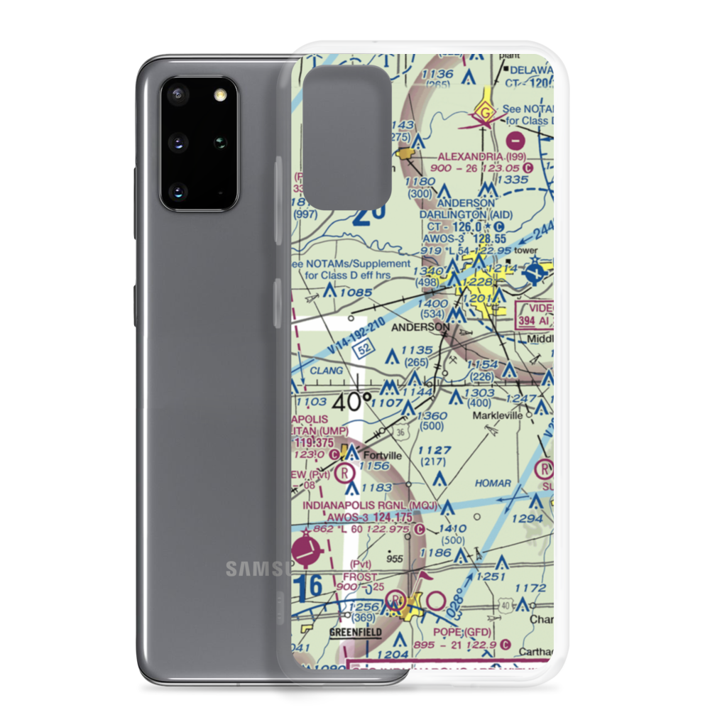North Lakeland Airport (IN31) VFR Sectional Samsung Case Samsung Galaxy S20 Plus model shown