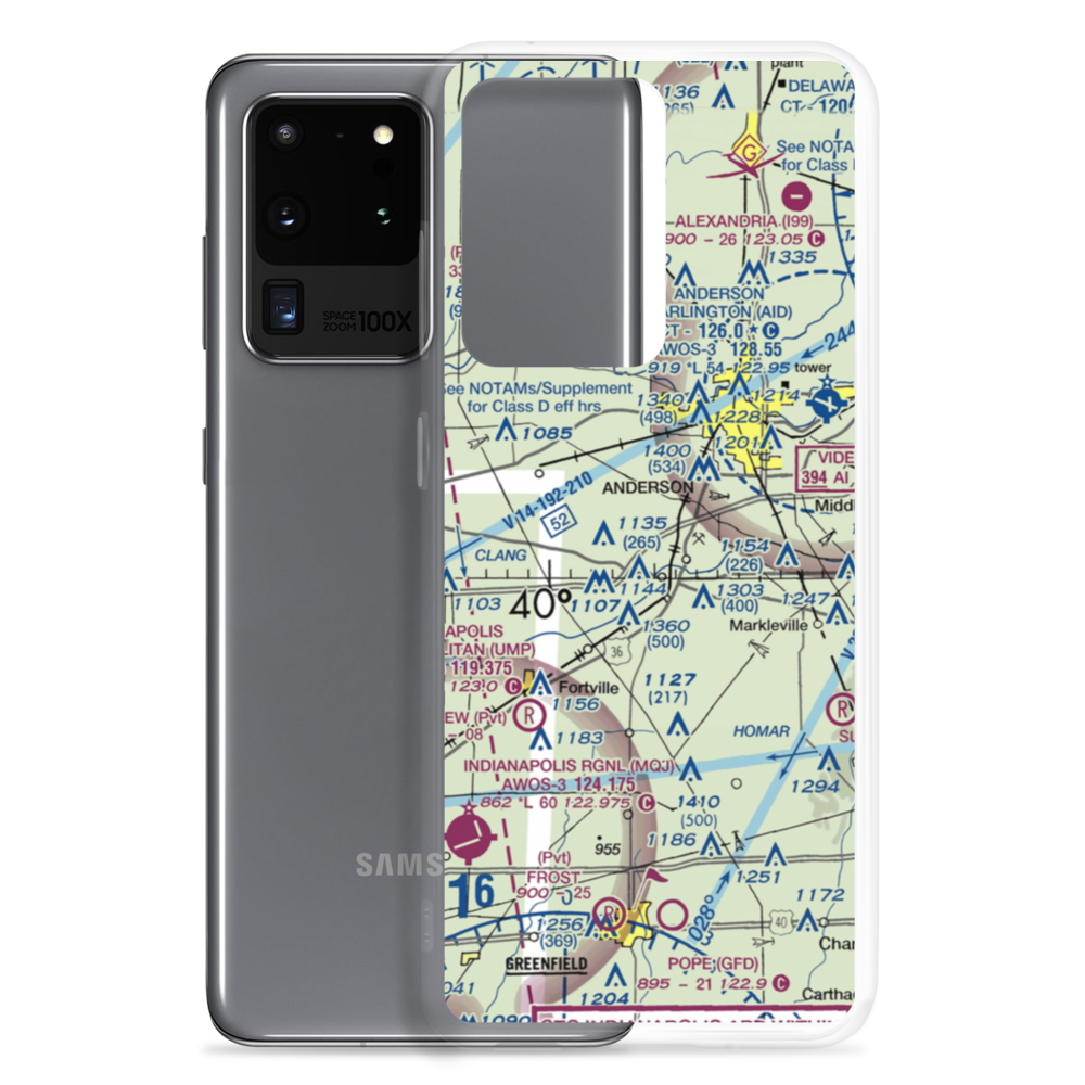 North Lakeland Airport (IN31) VFR Sectional Samsung Case Samsung Galaxy S20 Ultra model shown