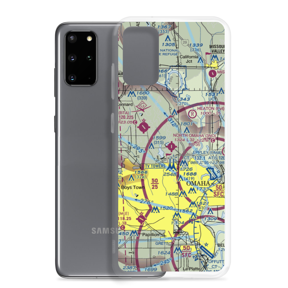 North Omaha Airport (3NO) VFR Sectional Samsung Case Samsung Galaxy S20 Plus model shown