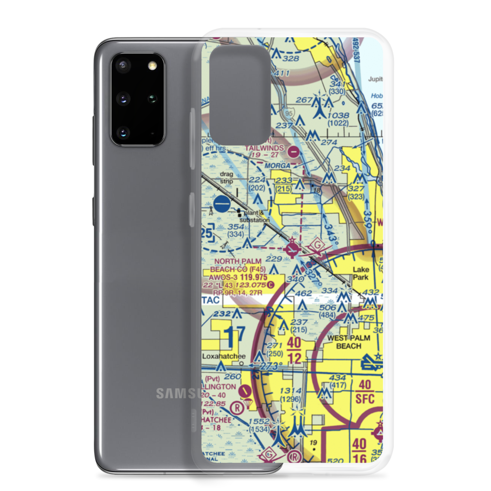 North Palm Beach County General Aviation Airport (F45) VFR Sectional Samsung Case Samsung Galaxy S20 Plus model shown