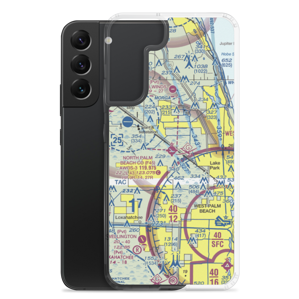 North Palm Beach County General Aviation Airport (F45) VFR Sectional Samsung Case Samsung Galaxy S22 Plus model shown