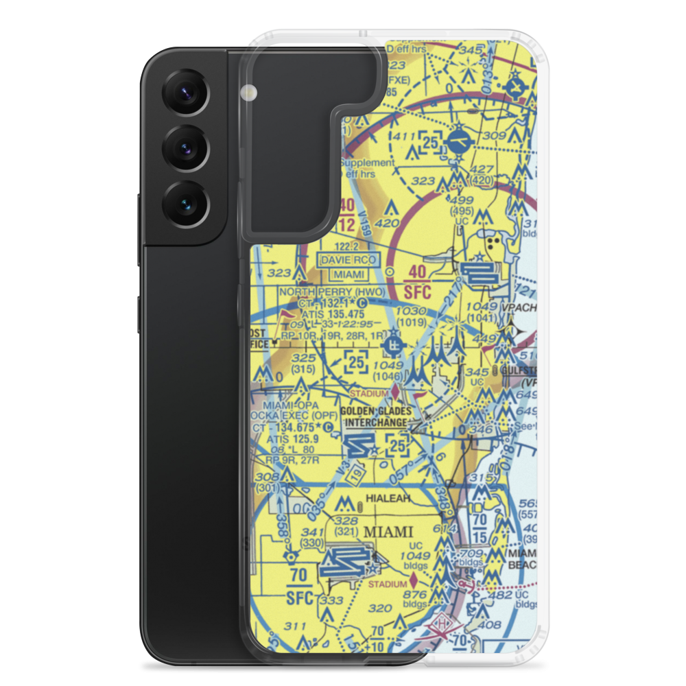 North Perry Airport (HWO) VFR Sectional Samsung Case Samsung Galaxy S22 Plus model shown