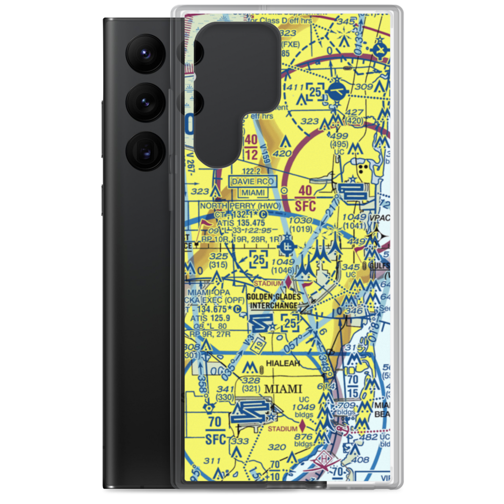 North Perry Airport (HWO) VFR Sectional Samsung Case Samsung Galaxy S22 Ultra model shown