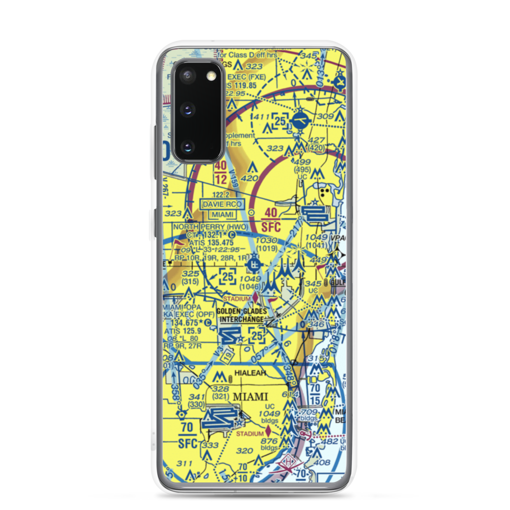 North Perry Airport (HWO) VFR Sectional Samsung Case Samsung Galaxy S20 model shown