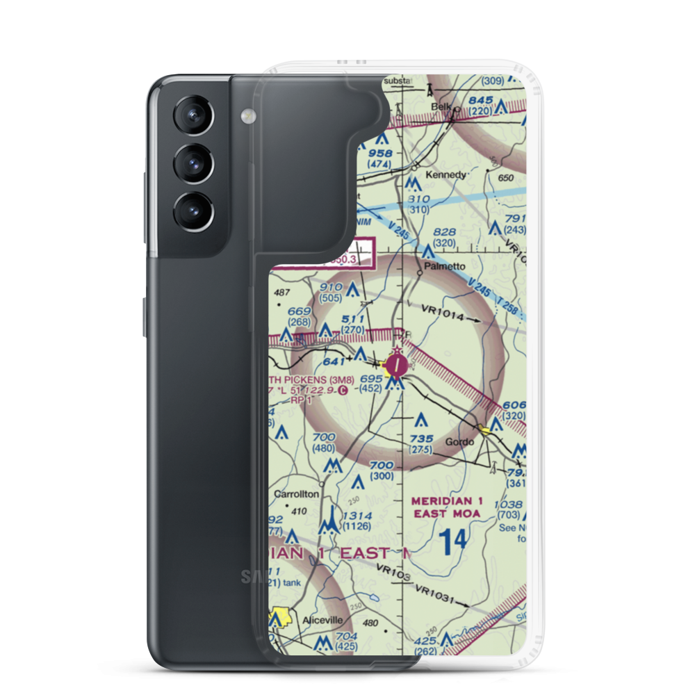 North Pickens Airport (3M8) VFR Sectional Samsung Case Samsung Galaxy S21 model shown