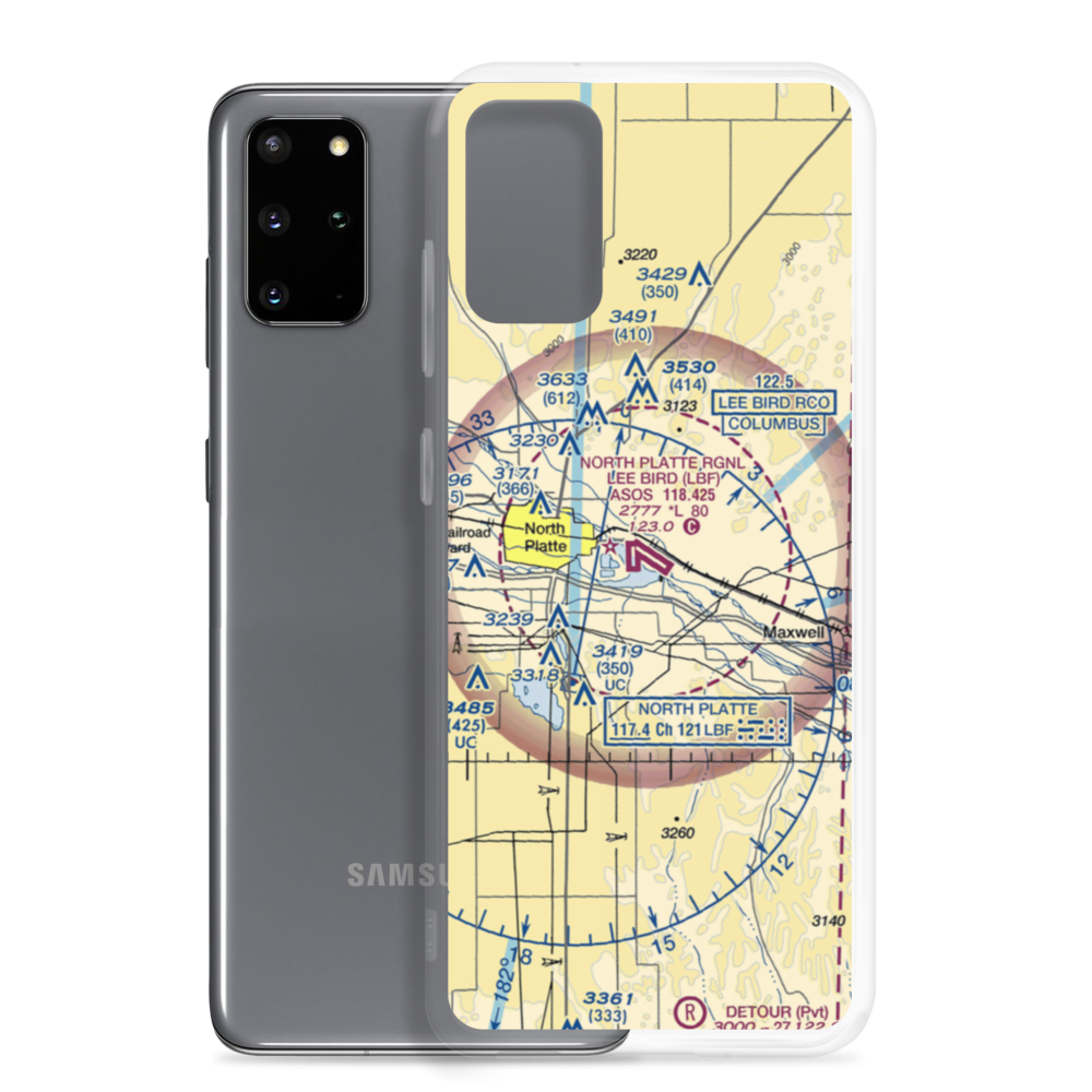 North Platte Regional Airport Lee Bird Field (LBF) VFR Sectional Samsung Case Samsung Galaxy S20 Plus model shown
