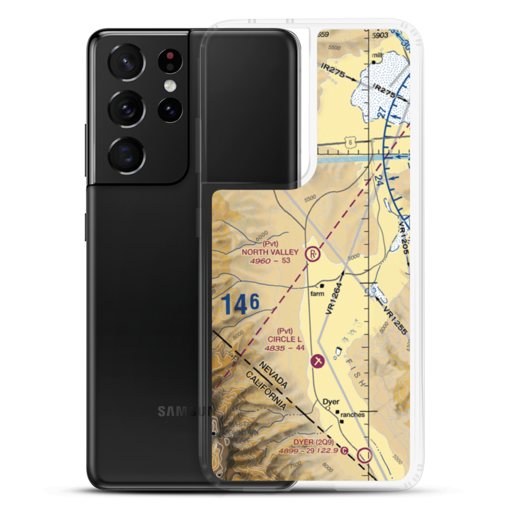 North Valley Airport (9CA6) VFR Sectional Samsung Case Samsung Galaxy S21 Ultra model shown
