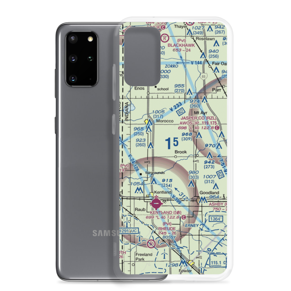 North West Indiana Air Airport (II04) VFR Sectional Samsung Case Samsung Galaxy S20 Plus model shown