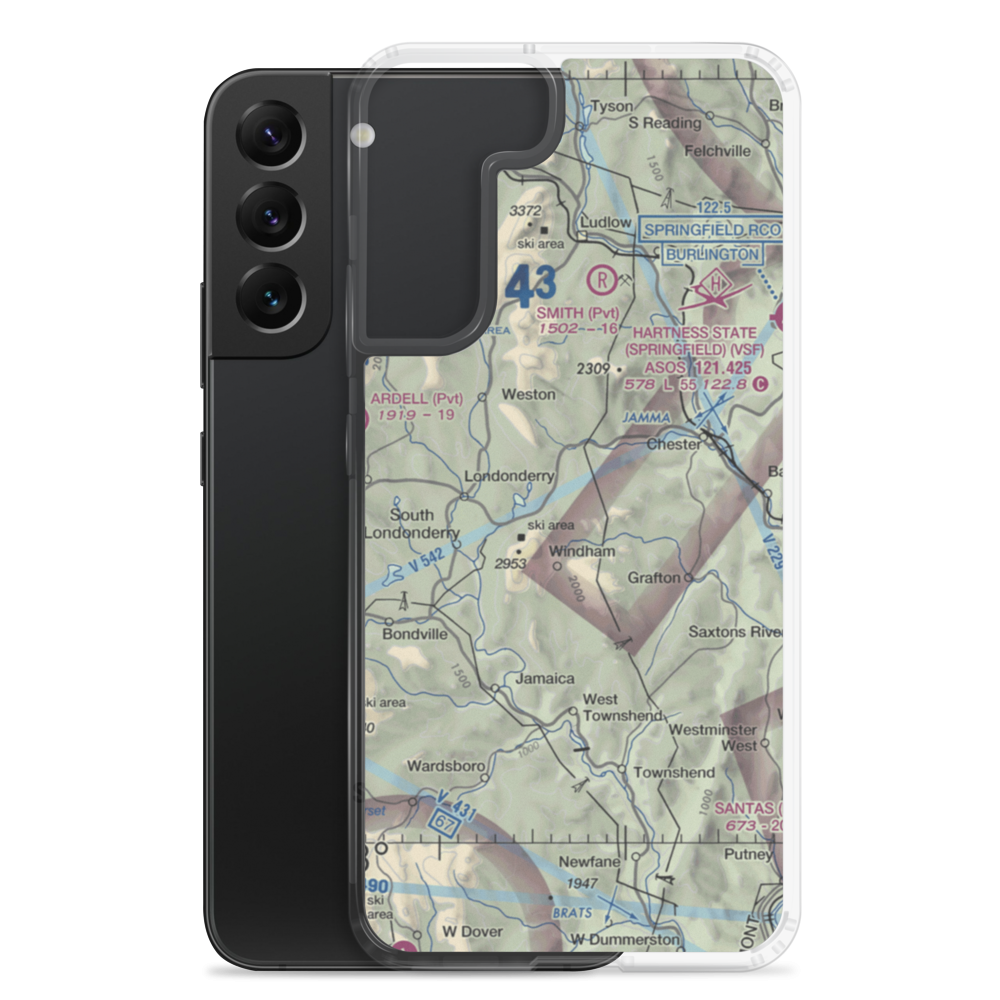 North Windham Airport (23VT) VFR Sectional Samsung Case Samsung Galaxy S22 Plus model shown