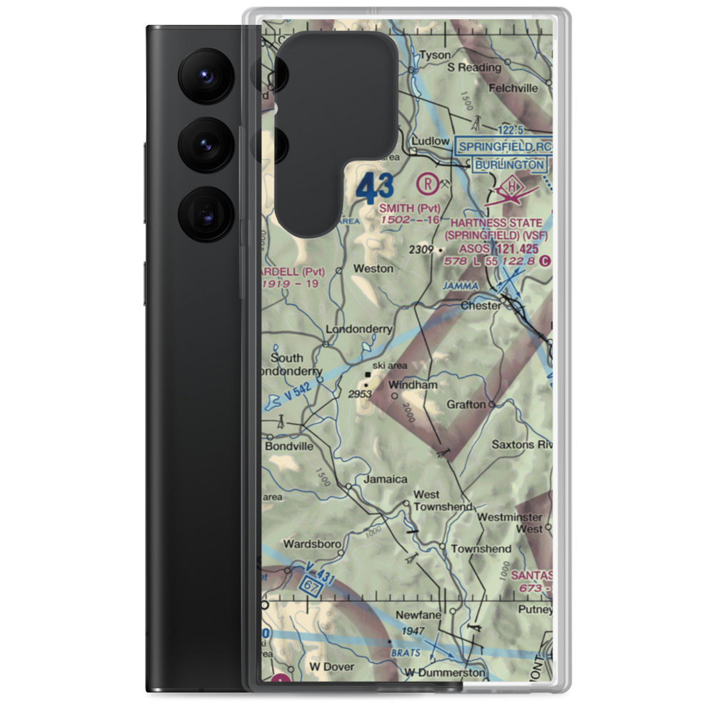 North Windham Airport (23VT) VFR Sectional Samsung Case Samsung Galaxy S22 Ultra model shown