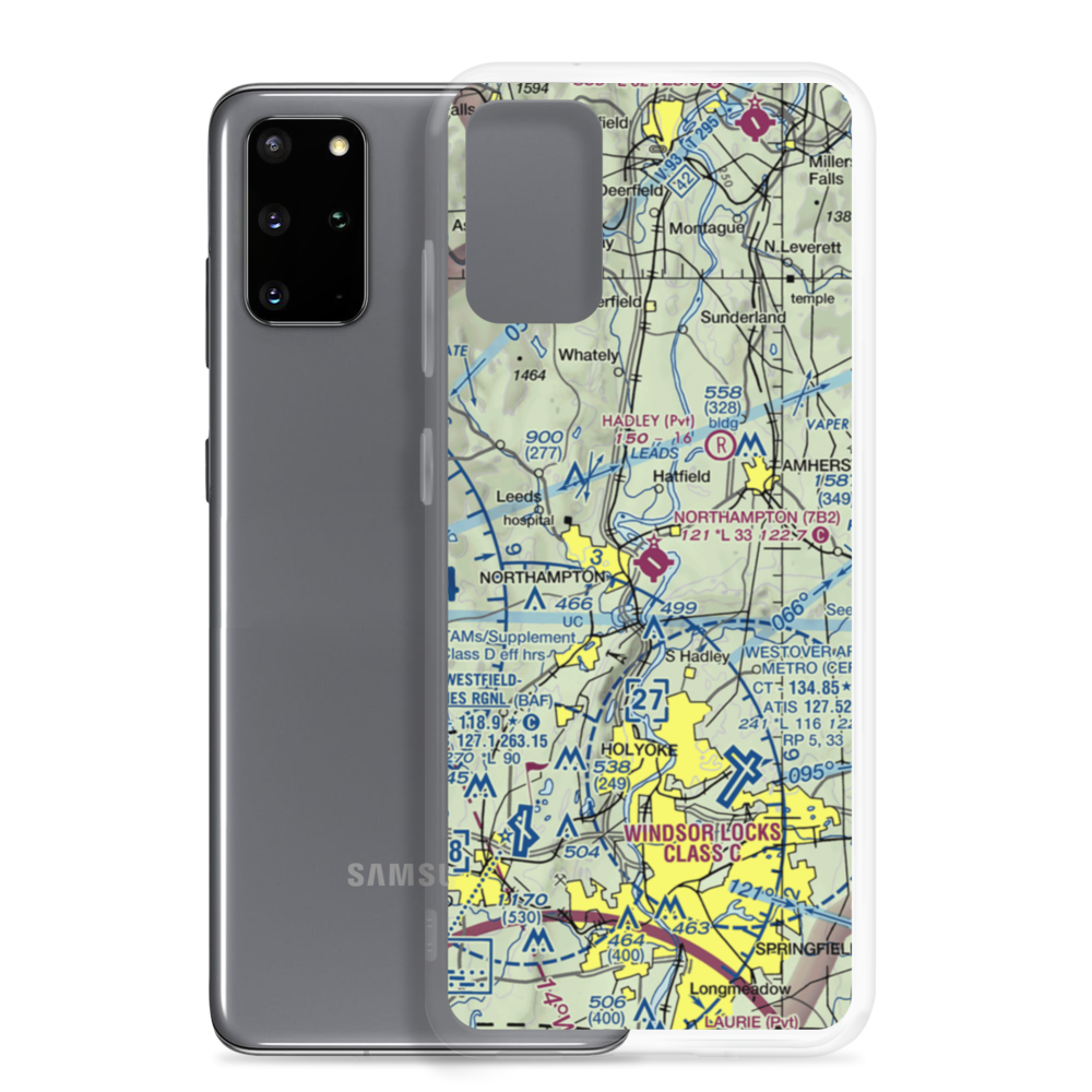 Northampton Airport (7B2) VFR Sectional Samsung Case Samsung Galaxy S20 Plus model shown