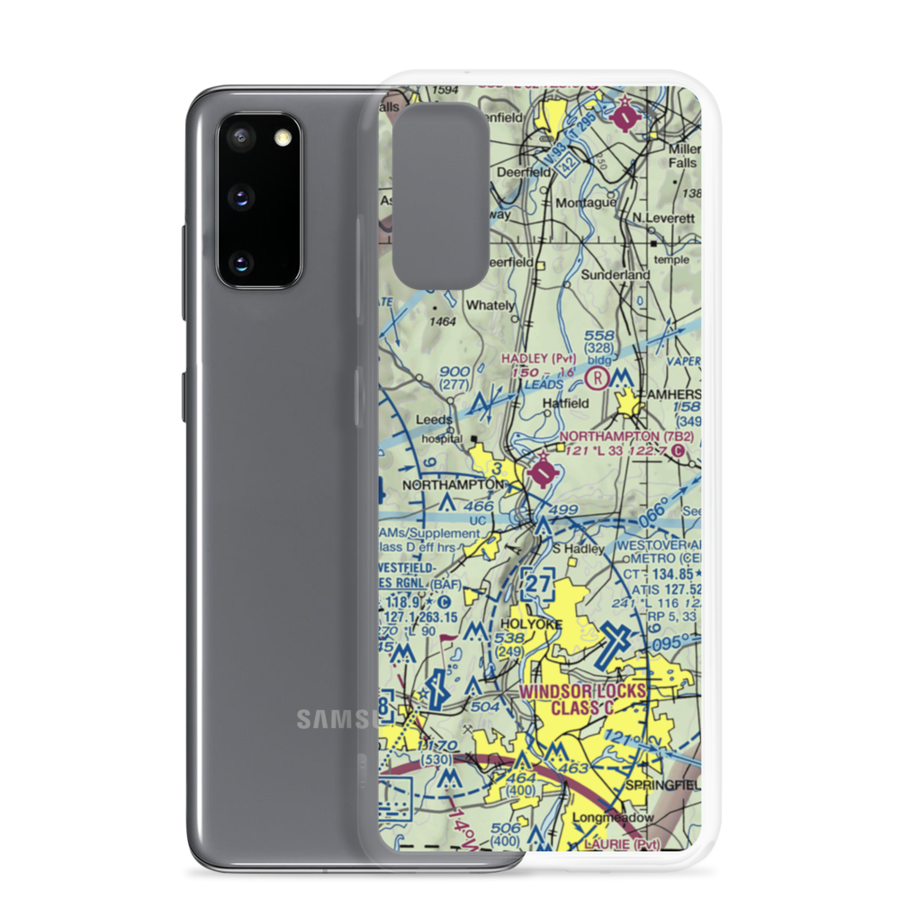 Northampton Airport (7B2) VFR Sectional Samsung Case Samsung Galaxy S20 model shown