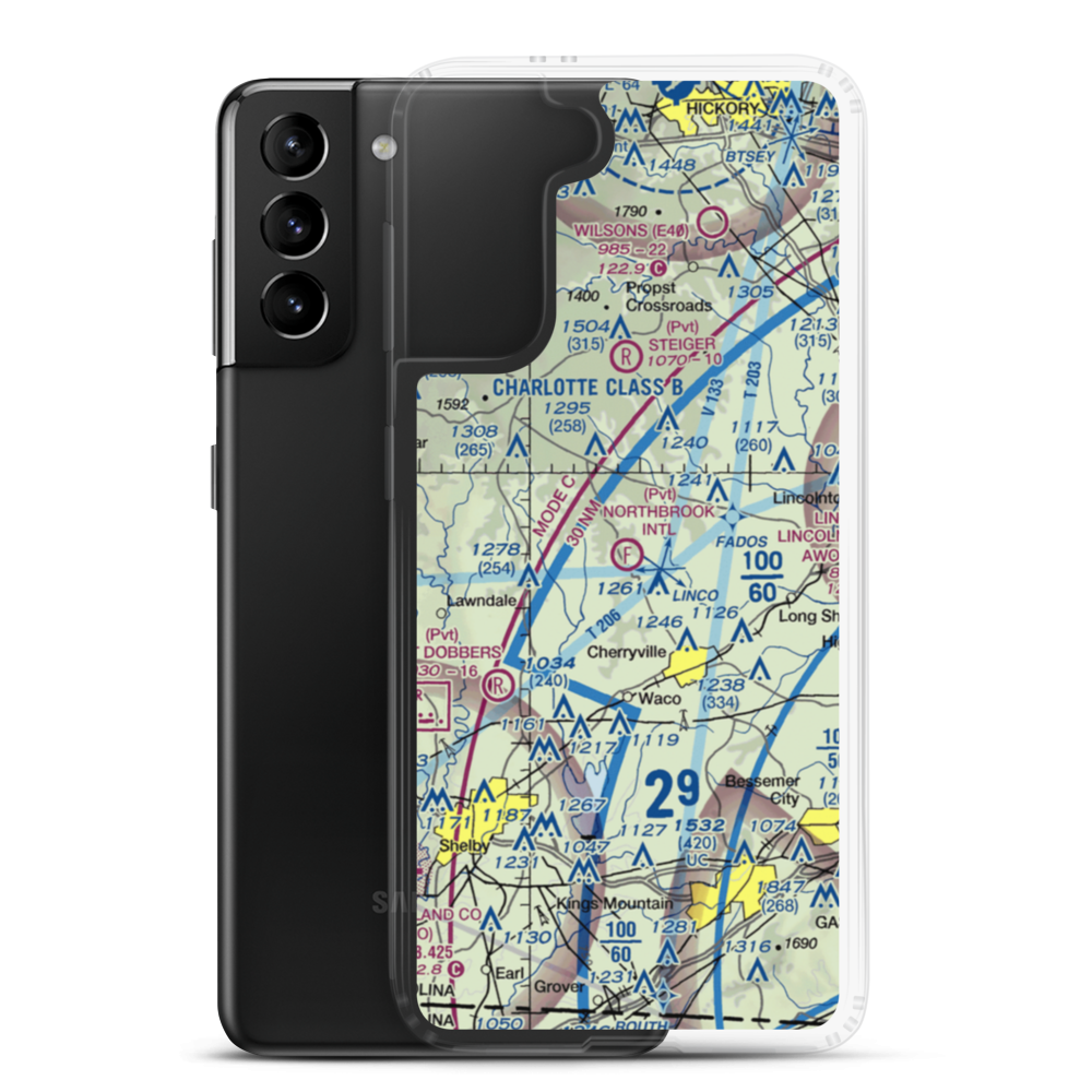 Northbrook International Ultraport Ultralightport (1NC9) VFR Sectional Samsung Case Samsung Galaxy S21 Plus model shown