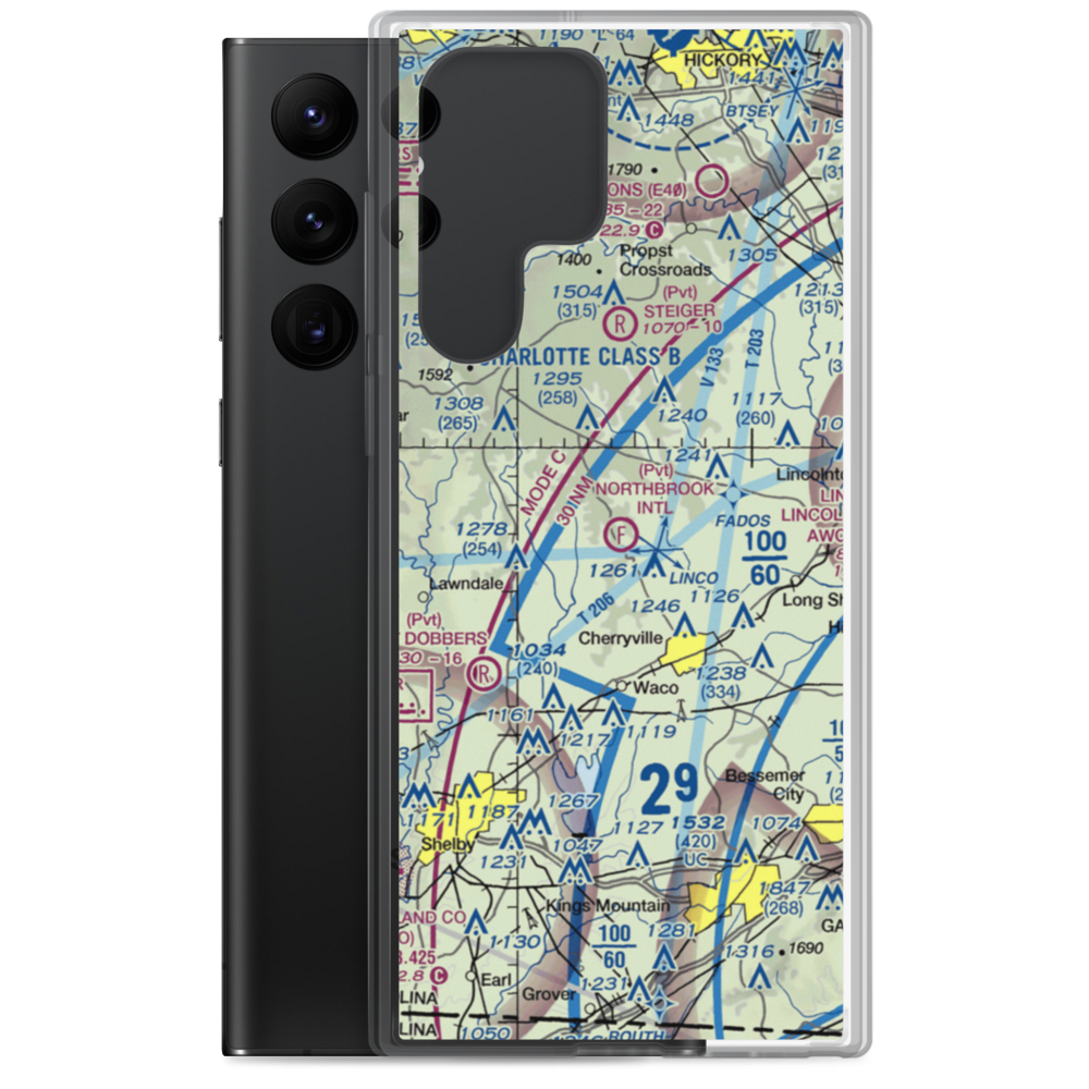 Northbrook International Ultraport Ultralightport (1NC9) VFR Sectional Samsung Case Samsung Galaxy S22 Ultra model shown