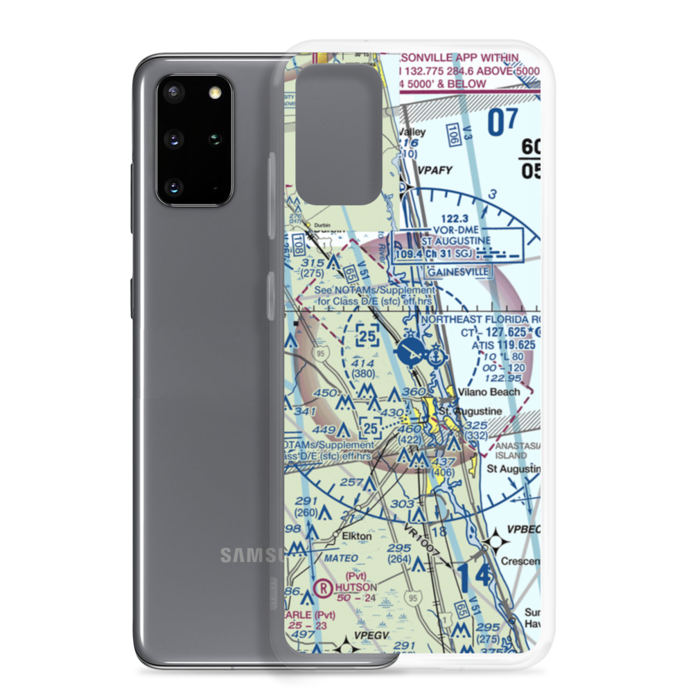 Northeast Florida Regional Airport (SGJ) VFR Sectional Samsung Case Samsung Galaxy S20 Plus model shown