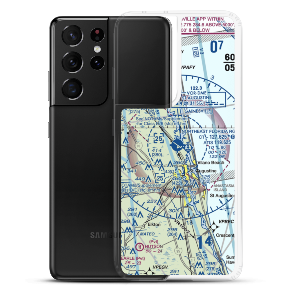 Northeast Florida Regional Airport (SGJ) VFR Sectional Samsung Case Samsung Galaxy S21 Ultra model shown