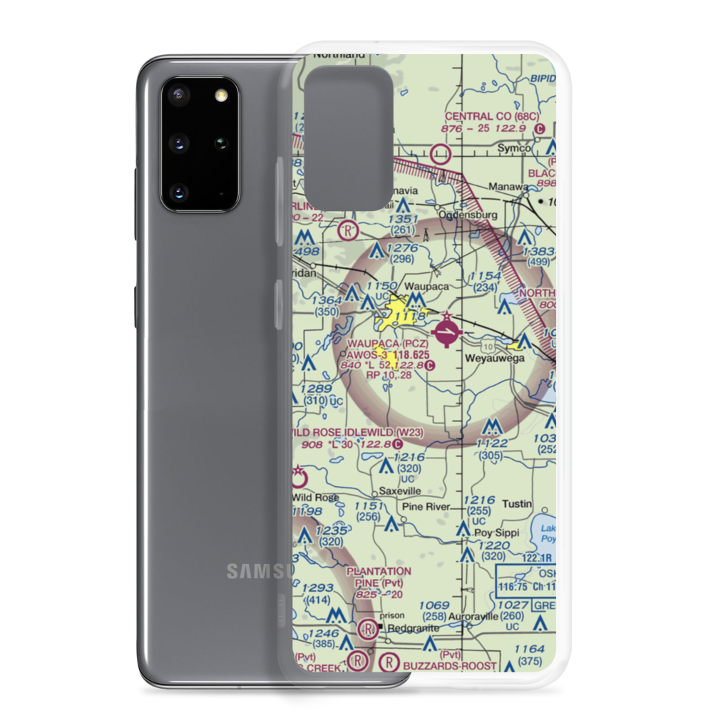Northern Lite Airport (00WI) VFR Sectional Samsung Case Samsung Galaxy S20 Plus model shown