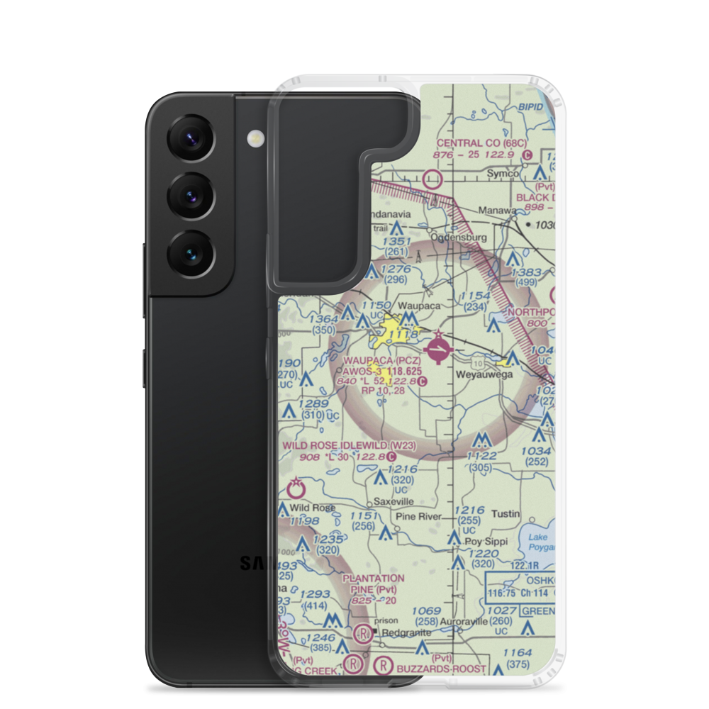 Northern Lite Airport (00WI) VFR Sectional Samsung Case Samsung Galaxy S22 model shown