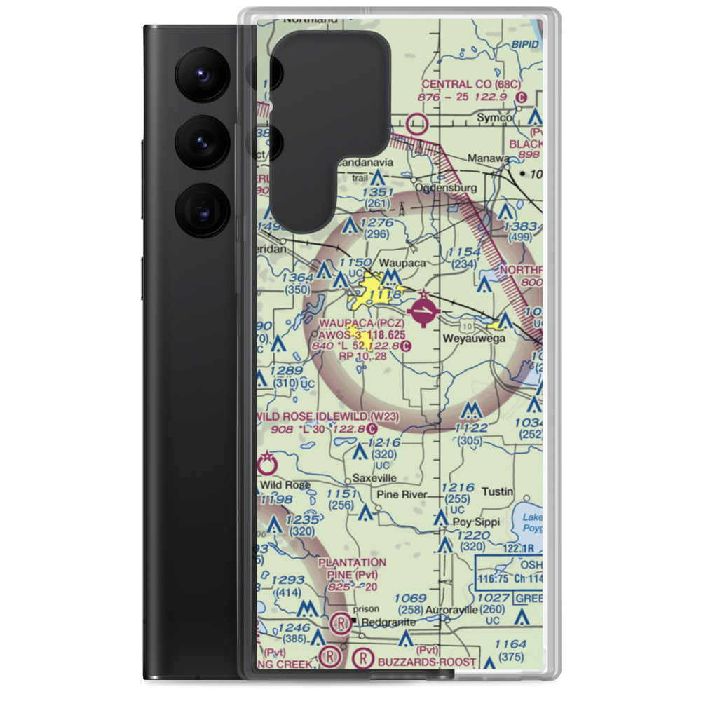 Northern Lite Airport (00WI) VFR Sectional Samsung Case Samsung Galaxy S22 Ultra model shown
