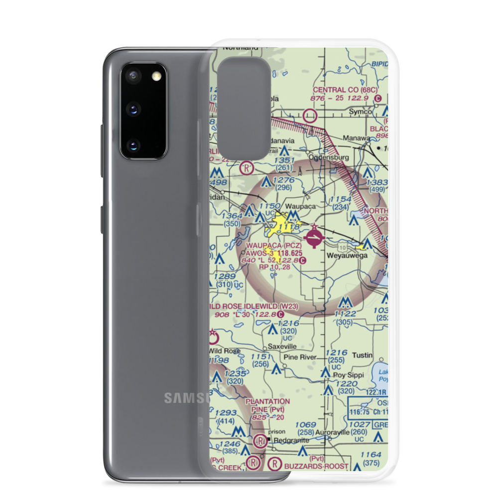 Northern Lite Airport (00WI) VFR Sectional Samsung Case Samsung Galaxy S20 model shown