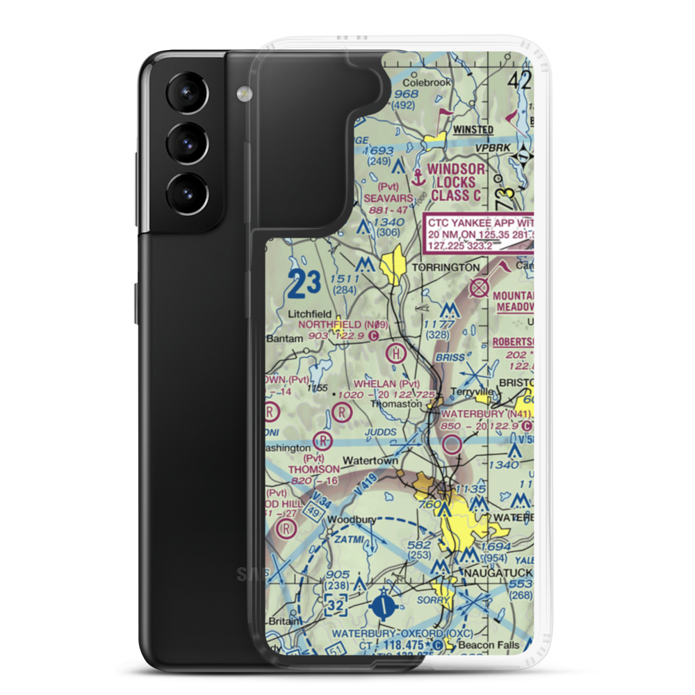 Northfield Heliport (N09) VFR Sectional Samsung Case Samsung Galaxy S21 Plus model shown
