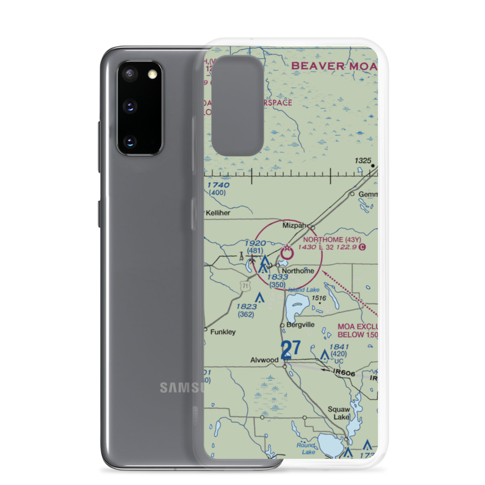 Northome Municipal Airport (43Y) VFR Sectional Samsung Case Samsung Galaxy S20 model shown