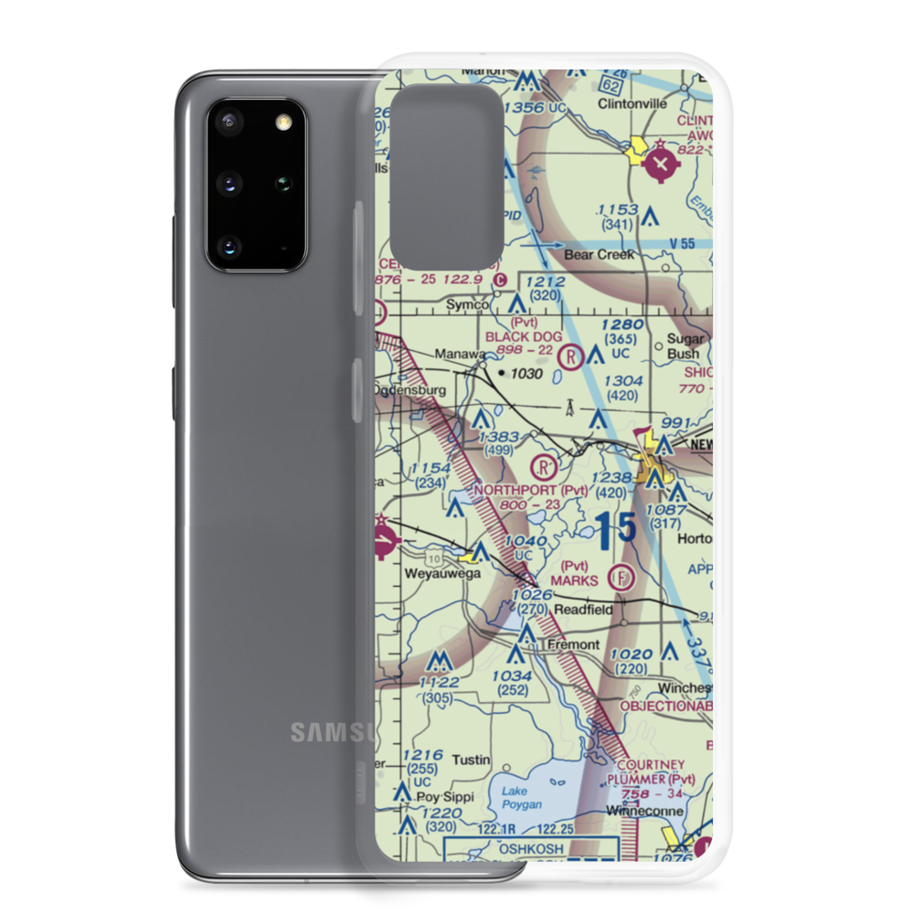 Northport Airport (38WI) VFR Sectional Samsung Case Samsung Galaxy S20 Plus model shown