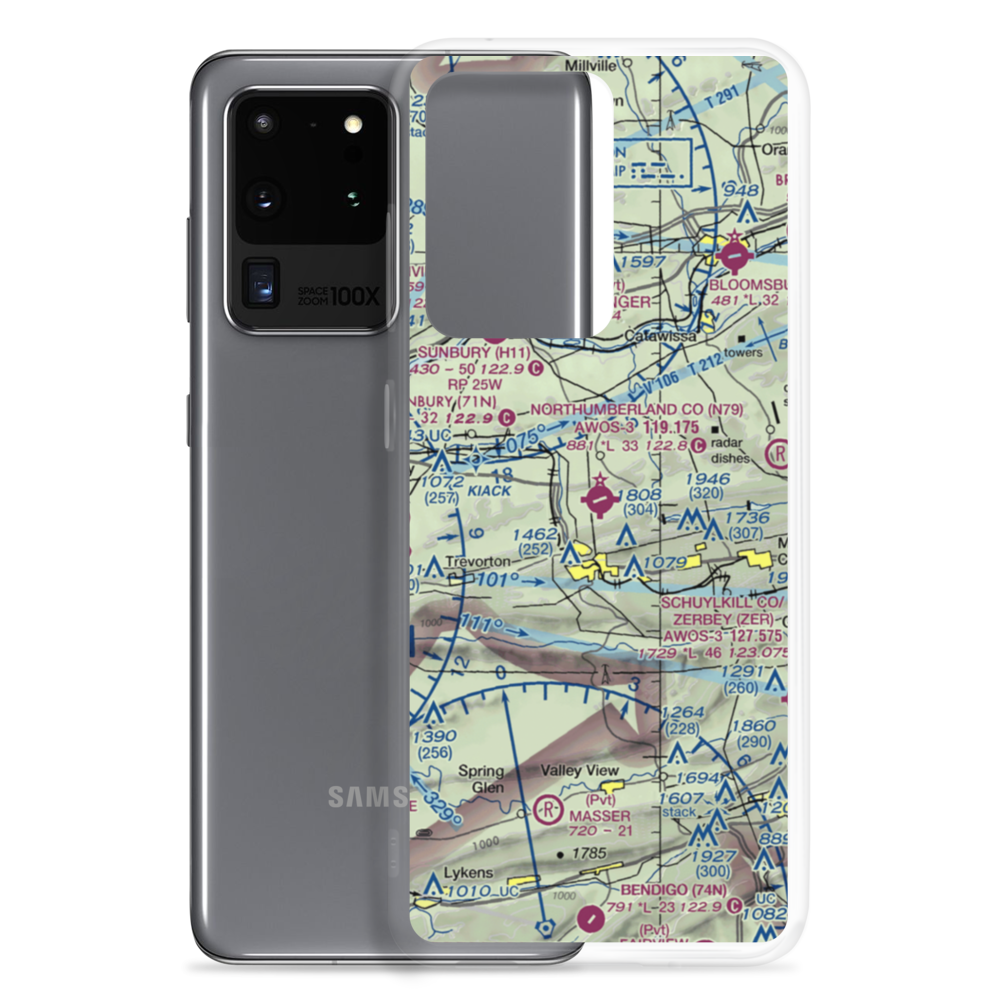 Northumberland County Airport (N79) VFR Sectional Samsung Case Samsung Galaxy S20 Ultra model shown