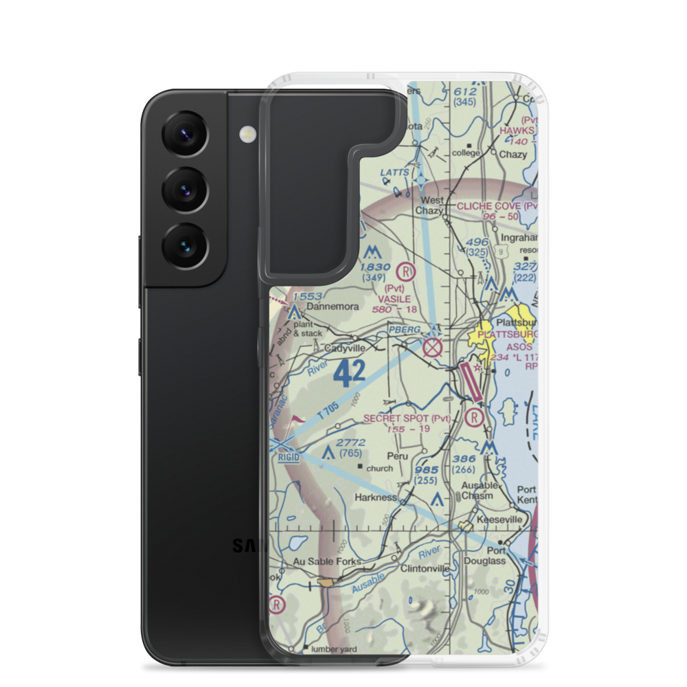 Northway Airport (NY97) VFR Sectional Samsung Case Samsung Galaxy S22 model shown