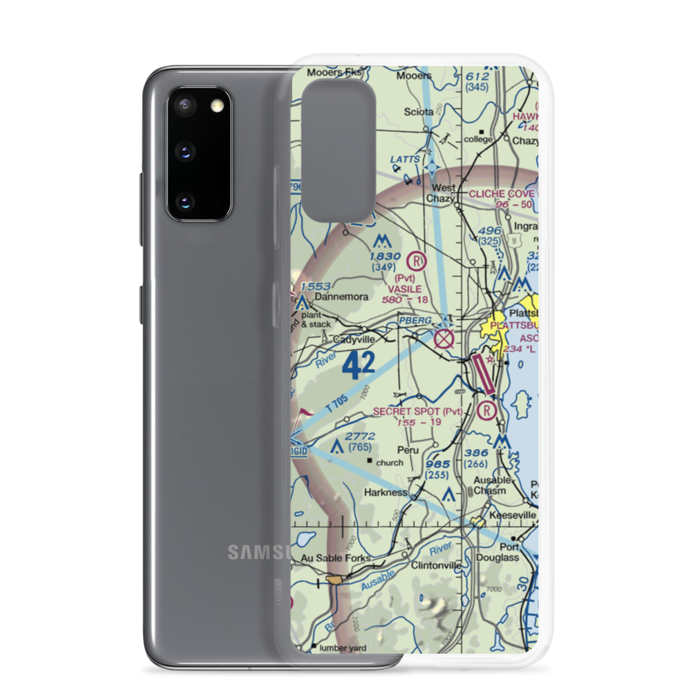 Northway Airport (NY97) VFR Sectional Samsung Case Samsung Galaxy S20 model shown