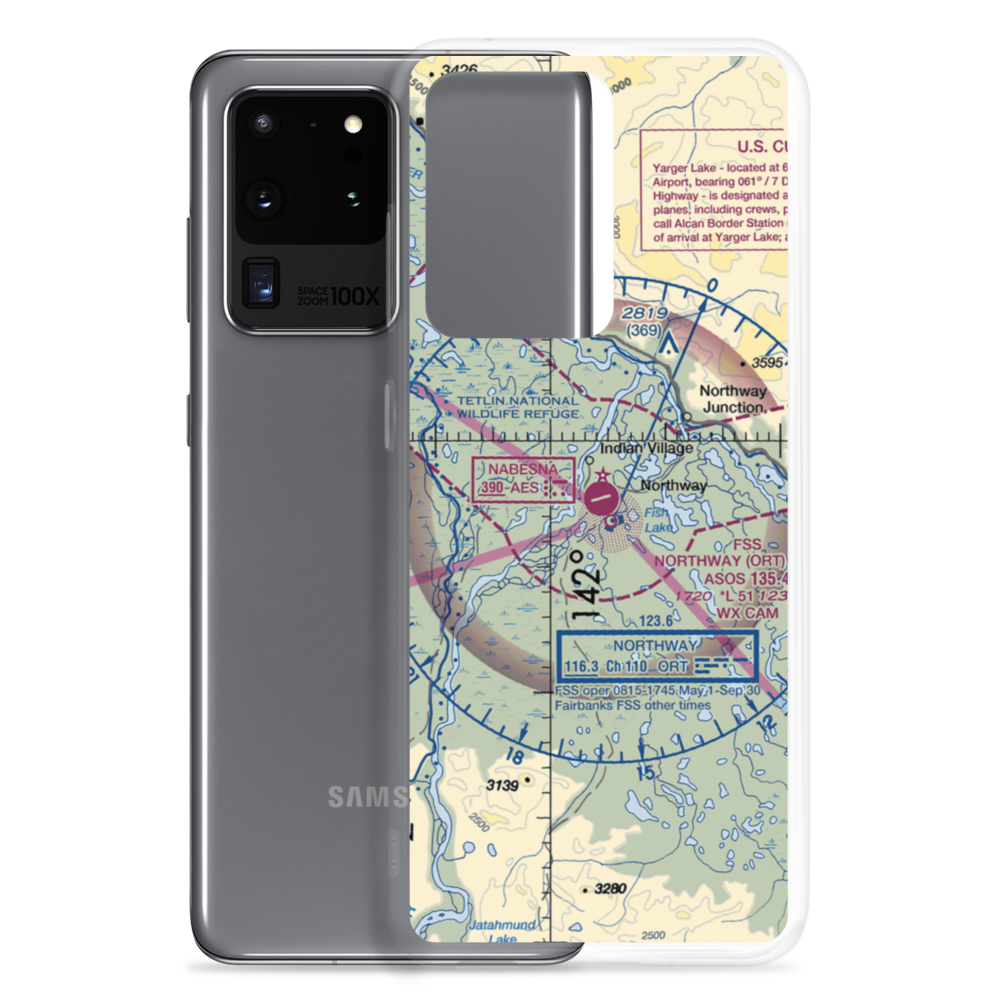 Northway Airport (ORT) VFR Sectional Samsung Case Samsung Galaxy S20 Ultra model shown