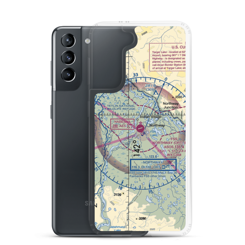 Northway Airport (ORT) VFR Sectional Samsung Case Samsung Galaxy S21 model shown