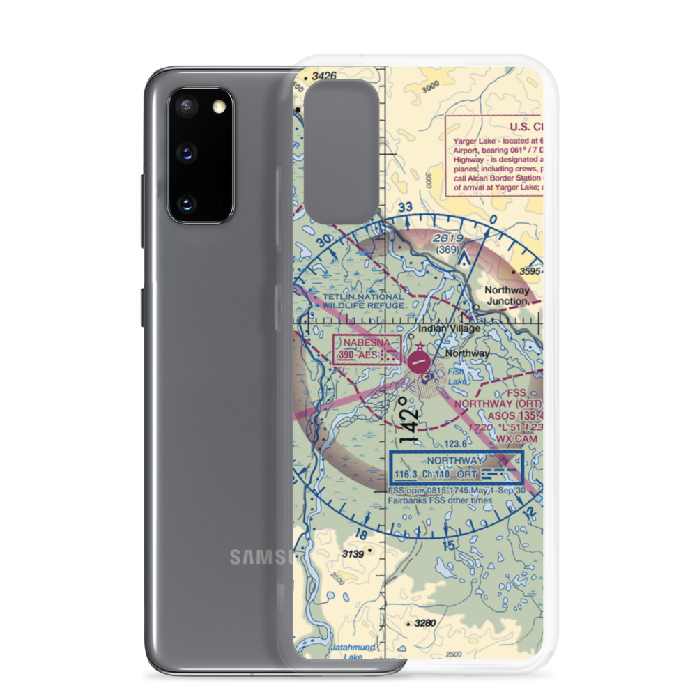 Northway Airport (ORT) VFR Sectional Samsung Case Samsung Galaxy S20 model shown