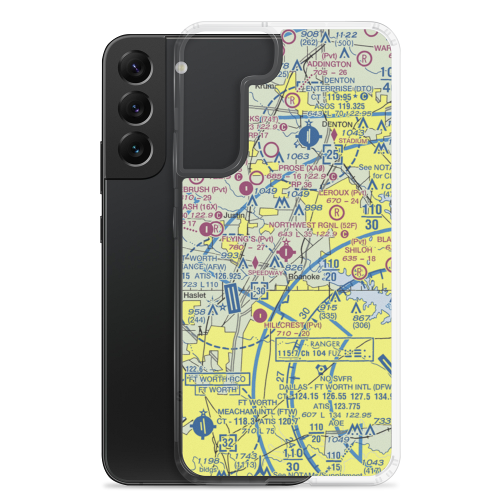 Northwest Regional Airport (52F) VFR Sectional Samsung Case Samsung Galaxy S22 Plus model shown