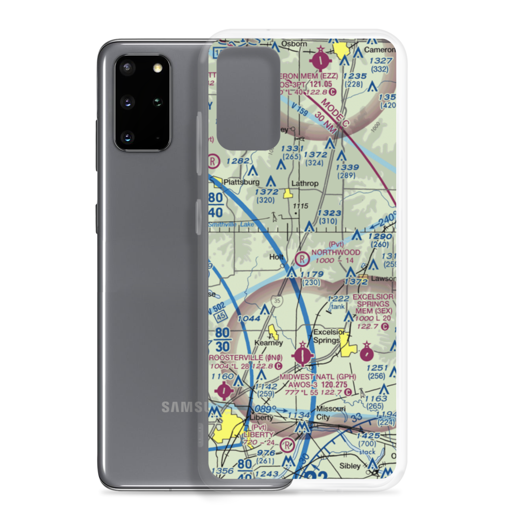 Northwood Airport (2MO2) VFR Sectional Samsung Case Samsung Galaxy S20 Plus model shown