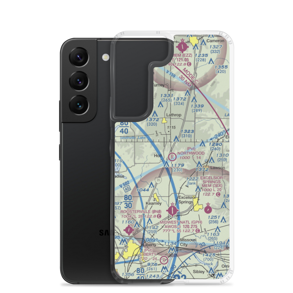 Northwood Airport (2MO2) VFR Sectional Samsung Case Samsung Galaxy S22 model shown
